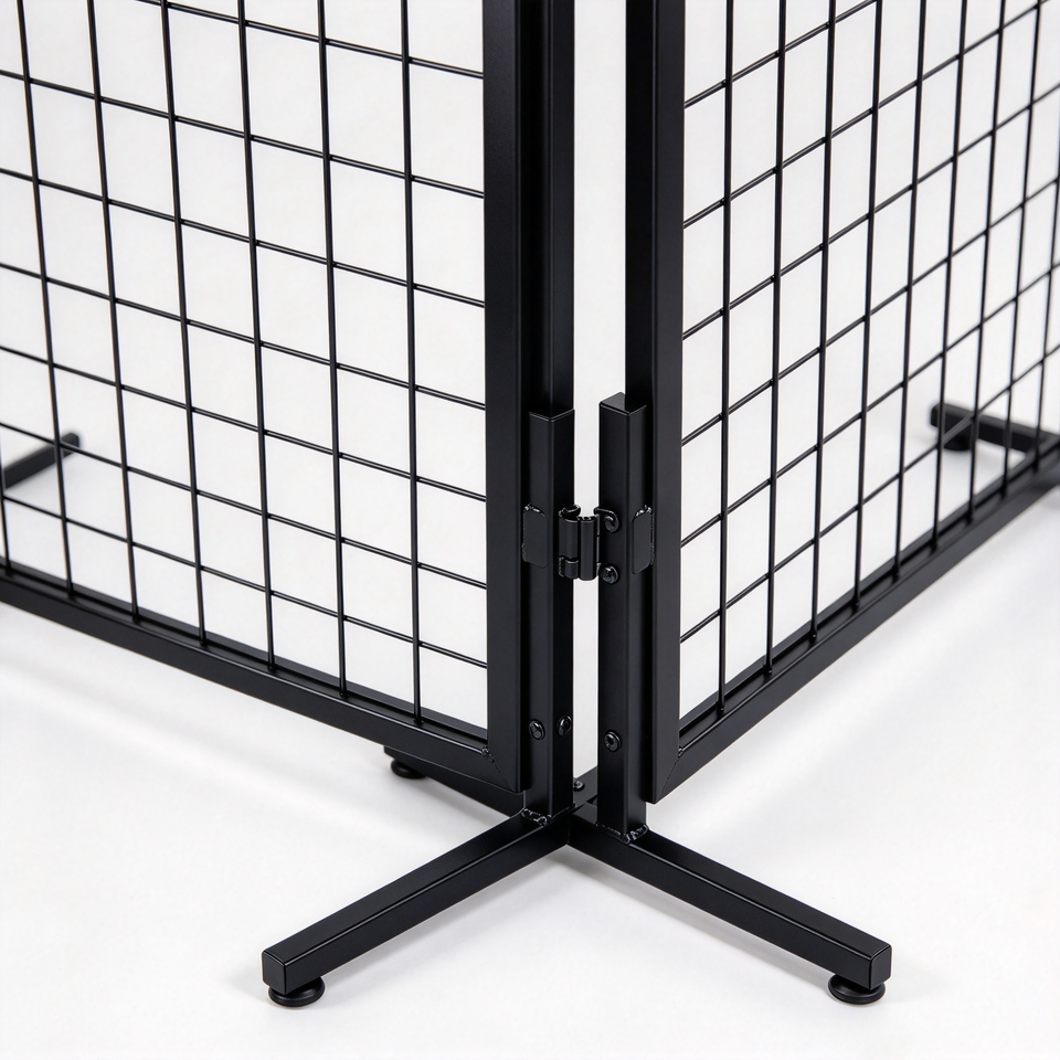 Shop Grid Display Double Sided Iron Grid Wall Panels Freestanding Metal Display Racks ...