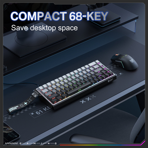 Onikuma G69 Bàn Phím Cơ khí argb 68 phím mini văn phòng có dây 8kHz chơi game Bàn phím chuyển đổi cho Windows máy tính Xách Tay PC - Product Image 2