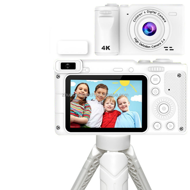 1080p Digital Cameras 40MP Front and Rear Camera 8X Digital Zoom Children Gift Recording Videos Photography Camera With Bracket