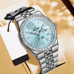 Reloj de Cuarzo para Hombre Binbond B7272 7272, Correa de Acero Inoxidable, Manecillas Luminosas, Fecha Automática, Reloj de Pulsera Deportivo Casual para Hombre - Product Image 1