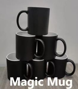 Taza Mágica Negra para Sublimación, Venta al por Mayor de Fábrica, Taza de Café de Cerámica que Cambia de Color con Transferencia de Calor para Regalos Personalizados - Product Image 6