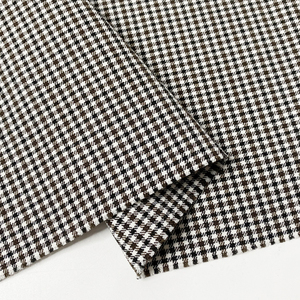 Raccolto quadretti nero bianco a quadri tinto pied de poule tratto millennium tessuto bengalino per pantaloni blazer e leggings - Product Image 2