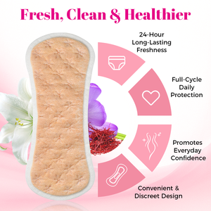 Zimeishu Protège-slip à base <span class=keywords><strong>de</strong></span> 38 herbes et d'ions d'argent pour la santé vaginale, hygiène féminine, soins menstruels et post-partum, équilibre du pH - Product Image 4