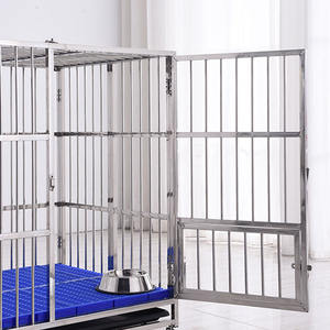 2021 yeni gelenler ucuz Metal büyük ağır paslanmaz çelik katlanabilir köpek kafesi - Product Image 5