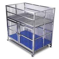 Cages et enclos pliables pour chiens adultes, robustes, en acier inoxydable, pour grands chiens, pour l'extérieur, en fil métallique, pour animaux de compagnie