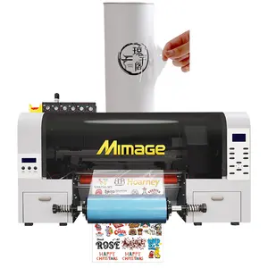 Impressora UV DTF A3 para pequenas empresas Mimage xp600 logotipo personalizado automático venda quente