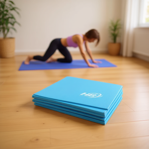 Tapis de yoga pliable en PVC 173*61*4mm, produit portable et durable pour la pratique du yoga - Product Image 2