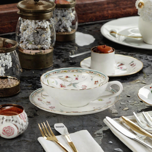 Juego de Taza y Platillo Royal <span class=keywords><strong>Albert</strong></span> Inglés Vintage, Diseño de Cerámica con Flores Personalizadas, para Té y <span class=keywords><strong>Café</strong></span>, Estilo Minimalista, para Regalos - Product Image 2