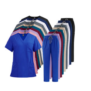 Soutien personnalisé Nouveau design Gommages d'infirmière Tissu doux et confortable Aides à la santé Uniformes hospitaliers Costumes de gommage pour femmes Ensembles d'uniformes - Product Image 6