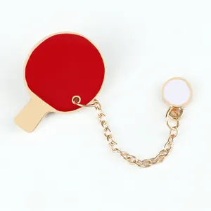 סיכת ספורט מותאם אישית כדורגל כדורסל שולחן טניס בדמינטון אמייל אנימה כובע סיכת כדור יצירתי דש סיכת סמל תג
