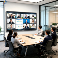 Tableau blanc interactif LED 4K de 65/75/86/98 pouces, écran tactile intelligent pour salles de réunion, conférences, écoles et projets