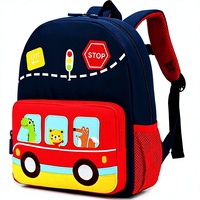 Sac à dos pour enfants en microfibre synthétique imperméable, motif dinosaure de dessin animé, pour garçons et filles, préscolaire