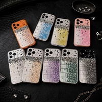 Étui de téléphone personnalisé en cuir de crocodile synthétique de luxe antichoc pour iPhone