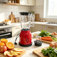 Blender électrique multifonction 2 en 1, 1,5 L, mixeur à haute vitesse, pour smoothies, avec 4 lames en acier inoxydable, pour la cuisine à domicile