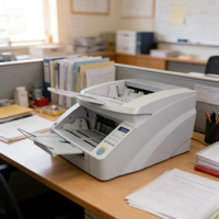Scanner Canon DR-G1100 A3 blanc 100 ppm recto-verso avec interface USB, résolution 600 dpi, technologie CMOS pour l'archivage de documents scolaires