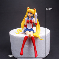 Figura de PVC de Anime Japonés Sailor Moon Más Vendida, Juguete de Colección para Coche, Promoción por Tiempo Limitado