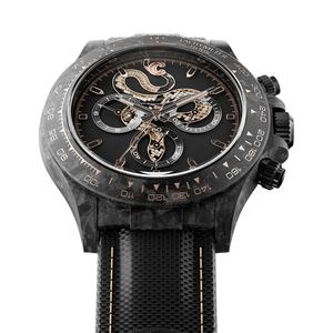 ハイグレードメンズラグジュアリーメカニカルウォッチ有名デザイナー限定版カーボンファイバーケースゴムバンド杭州ムーブメント - Product Image 5