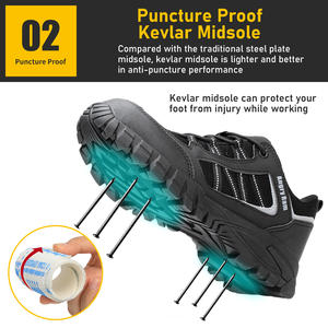 JIANKUN, venta al por mayor, botas de trabajo, seguridad, Punta compuesta, punta de acero transpirable, protección antiimpacto, Industrial, invierno, otoño - Product Image 3