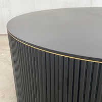 Meja kopi bulat gaya minimalis Nordic, kayu ek mewah, desain Jepang untuk rumah ruang tamu furnitur kayu