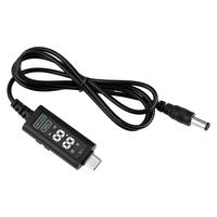 Câble de charge rapide à tension réglable DC 5V 12V 20V USB/Type-C vers DC 5.5*2.5MM Convient aux modems optiques, routeurs et ordinateurs portables