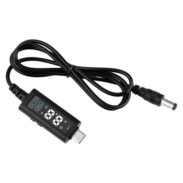 DC 5V 12V 20V Adjustable Voltage Fast Charging Cable USB/Type-C to DC 5.5*2.5MM Suitable for Optical Modems, Routers and Laptops