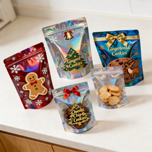 YSH Resealable Stand up Baby Food Pouches Maker with Custom logo Christmas Candy Bags for Food Chocolate Potato <strong>Packaging</strong> - Product Image 1
