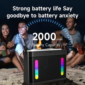 ลำโพงบลูทูธซับวูฟเฟอร์ไร้สายพร้อมไมโครโฟนคู่สำหรับคาราโอเกะ เสียงเบสหนักแน่นทันสมัย เหมาะสำหรับใช้ในบ้าน งานปาร์ตี้ และกลางแจ้ง รองรับ USB และ AUX - Product Image 2