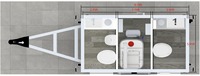 Remorque de toilettes de luxe préfabriquée, toilettes mobiles portables, sanitaires extérieurs pour événements et chantiers de construction