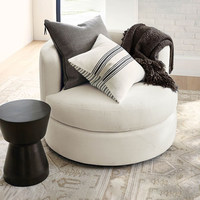Fauteuil pivotant de style italien, luxe léger, moderne et minimaliste, en velours, fauteuil lounge une place, pour salons, meubles de maison