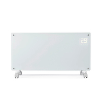 Chauffage infrarouge à convection électrique mural à écran tactile, chauffage rapide, fin, en verre incurvé, pour extérieur, voiture, garage, ventilation PTC