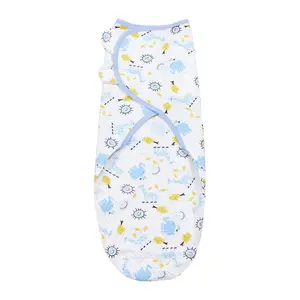 Organic Baby Swaddle Sack Adjustable Newborn Sleeping Bag Easy Infant Swaddle Wrap for Comfortable Sleep