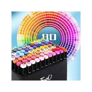 80 colores plumones doble Punta pincel, 80 coloresplumones doles decuado Para artistas, principiantes, estudiantes, dib - Product Image 1