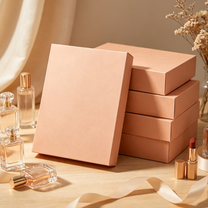 Boîte cadeau rigide en papier kraft uni, boîte en carton rectangulaire à fond plat avec couvercle pour vêtements, écharpes, cosmétiques, emballage de cadeaux de fête - Product Image 4