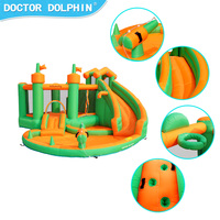 AirMyFun 420D+840D Château gonflable personnalisable en tissu Oxford avec toboggan pour enfants, capacité 3 personnes, installation facile, amusant