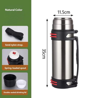 Bouteille d'eau isotherme portable grande capacité, avec revêtement en acier inoxydable 316, style élégant, pour femmes et bébés, idéale pour l'extérieur