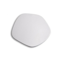 Nouveau design personnalisé, mini miroir de poche carré en acier inoxydable et cuir PU, à une seule face