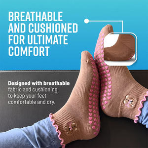 Calcetines BiLu Suaves y Transpirables para Barre, con Agarre Antideslizante, para Pilates y Yoga, Venta al Por Mayor para Estudios - Product Image 1