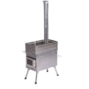 Tente de camping créative et pratique pour pique-nique en plein air, sauna pliable, poêle à bois en acier inoxydable, déflecteur de vent, éclairage pour 3 à 5 personnes - Product Image 4