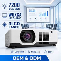 Projecteur laser WUXGA pour grandes salles, 7200 lumens, 3LCD, pour auditorium, exposition et salle de conférence
