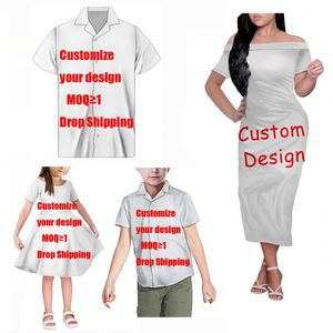 Traje a juego para Familia, ropa de verano para niños, estampado Floral polinesiano Tribal, Pn <span class=keywords><strong>Pitcairn</strong></span> Island, personalizada, para padres e hijos - Product Image 2