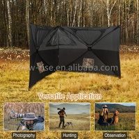 CAMPINGFIELD Écran de camouflage portable 360° transparent pour la chasse au cerf, au dinde et au canard