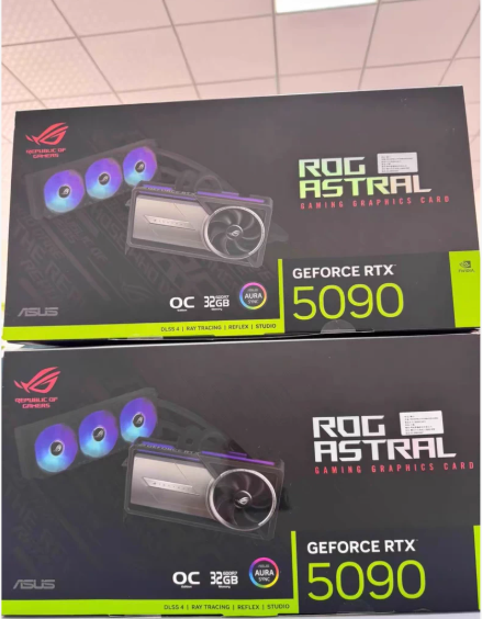 A-S-U-S ROG Astral LC GeForce RTX 5090 32GB DDR GDDR7 OC Edition Fan-Cooled DisplayPort 2.1b PCIe 3.0 X16 Gaming Desktop