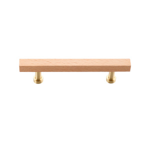 Beech <b>Walnut</b> <b>Cabinet</b> Drawer Handles Brass Single Hole Scandinavian Style Furniture Handle - Product Image 5