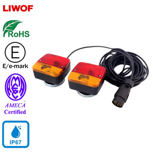 Kit de Luces Traseras para <span class=keywords><strong>Remolque</strong></span> Estándar Europeo de 7 Pines, 4 Funciones, Impermeable, Alta Luminosidad, 12V/24V, Universal para Camiones y Remolques - Product Image 1