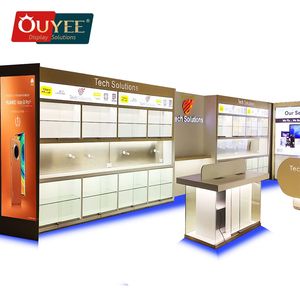 Negozio <span class=keywords><strong>di</strong></span> cellulari semplice armadio per scaffalature negozio <span class=keywords><strong>di</strong></span> esposizione telefono vetrina in vetro accessori per custodie per telefoni cellulari scaffale mobile vetrina - Product Image 3