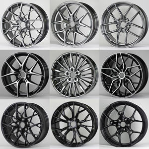 Jantes de voiture de tourisme en alliage T6061 forgé, 15, 16, 17, 18, 19 pouces, 5x112, 5x120, 5x114.3, <span class=keywords><strong>couleur</strong></span> or brossé, jantes de course - Product Image 5