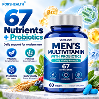Comprimés multivitaminés pour hommes OEM ODM sous marque privée, avec minéraux chélatés et vitamines B méthylées et zinc pour la vitalité quotidienne - Vente en gros
