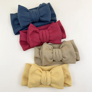 Diadema Extra Grande con Lazo para Bebés y Niños Pequeños, con Diadema de Punto Waffle, Protección de Fontanela, <span class=keywords><strong>Turbante</strong></span> con Lazo, Accesorios para el Cabello - Product Image 3
