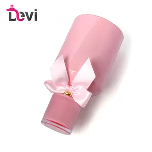 Devi Botol Parfum Kaca 100ML, Wadah Kosong Atomizer Wewangian Isi Ulang Botol Parfum Pita Merah Muda