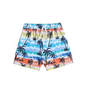 Wholesale Kids Swimwear Tropical Sea Style Print Design Beach Shorts Quick Dry Boys Swim Trunks Stretchable Pool Play Costumes